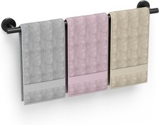 30" Matte Black Towel Bar for Bathroom Wall Mounted, SUS304 Stainless Steel