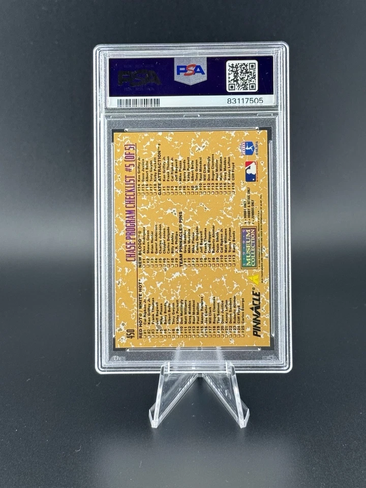 Pinnacle Museum Collection 450 1995 lista de verificación Griffey Piazza Thomas PSA 7 Foto 2 de 2