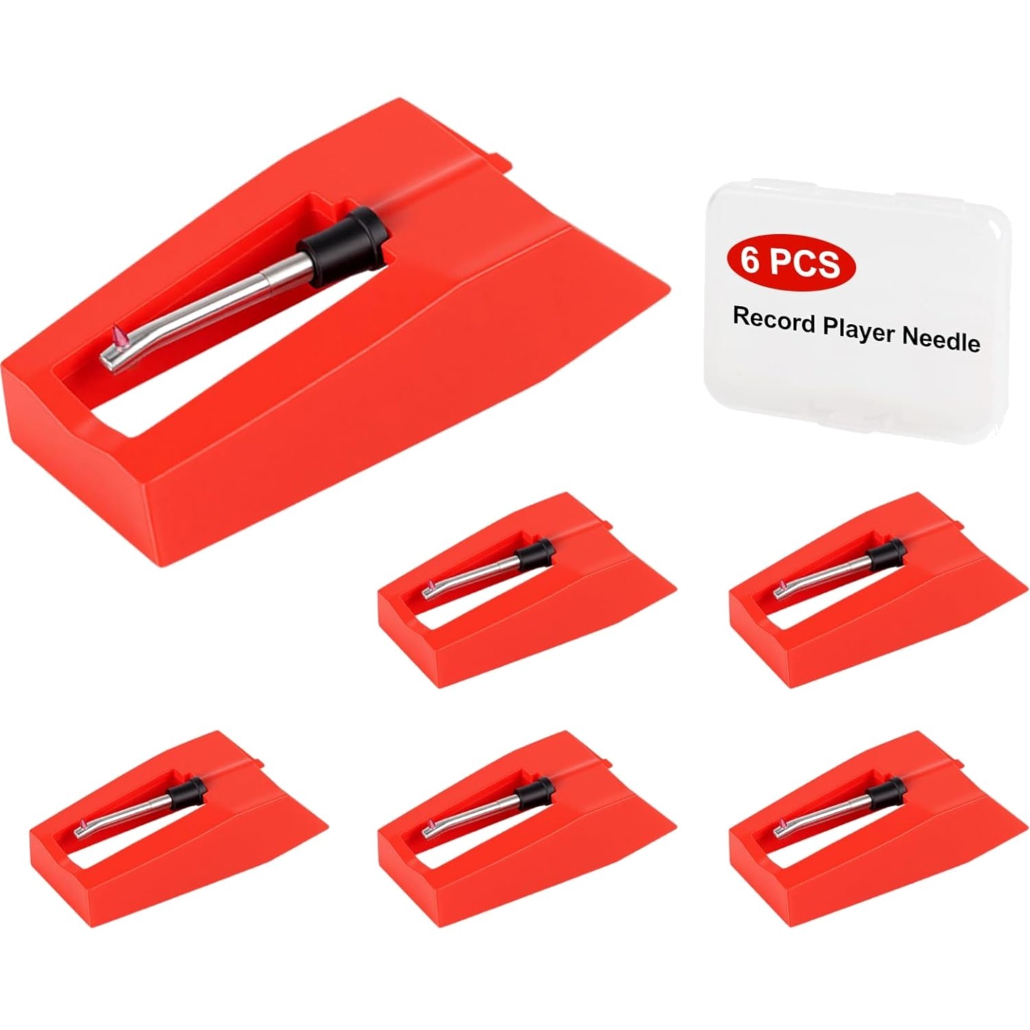 6Pack Record Player Needle Replacement Compatible Crosley Victrola ION Turntable