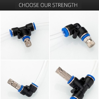 10 Stück 6mm Nebeldüse Quick Connect Mist Fog Sprayer Sprühkopf Grünhaus