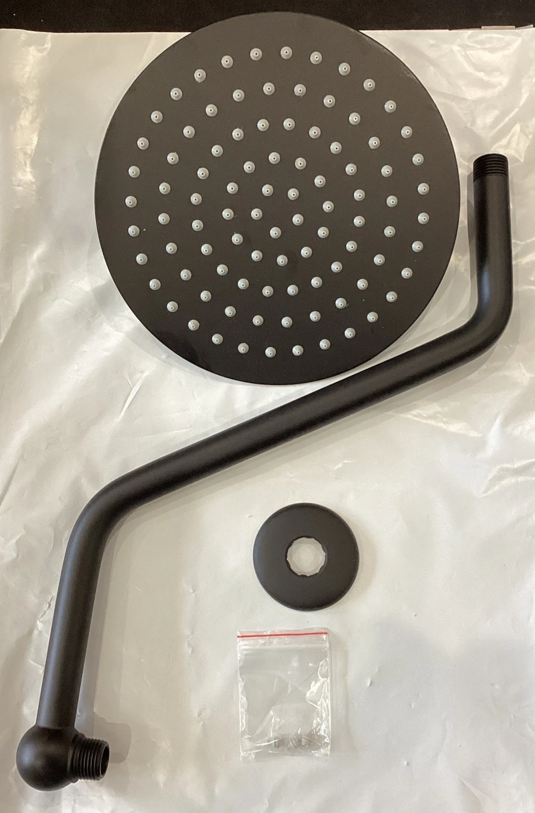 Liquid Accents 8" Shower Head Matte Black W/Shower Arm LA-RSH01-MB G6