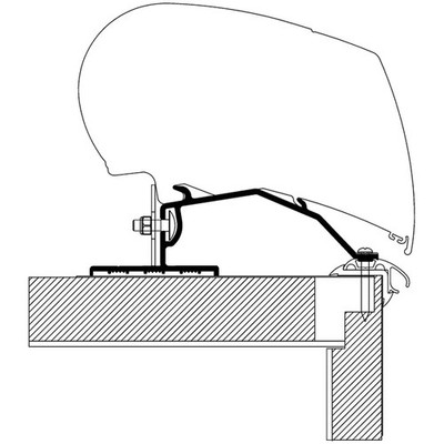 Thule Omnistor 9200/6300 Caravan Roof Adapter, 400cm
