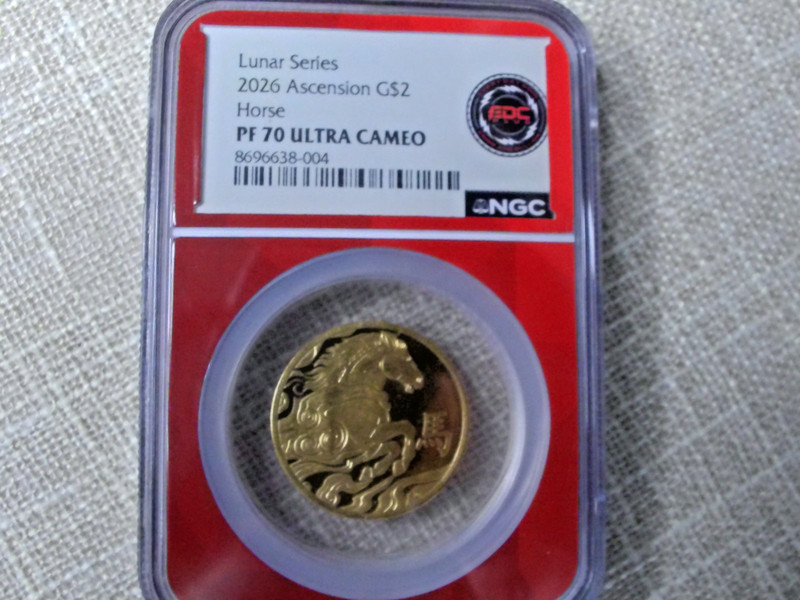 2026 Ascension Lunar Series Horse G$2 NGC PF 70 Ultra Cameo 1/20 oz. GOLD