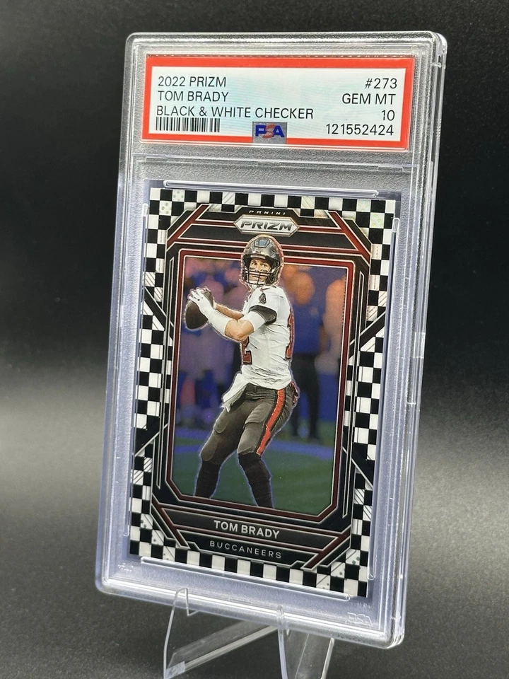 2022 Panini Prizm Tom Brady #273 - Black & White Checkerboard Prizm - PSA 10 SSP - Image 4 of 4