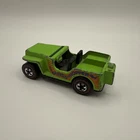 Vintage 1970 Hot Wheels Redline Green GRASSHOPPER Jeep - Hong Kong Redwalls
