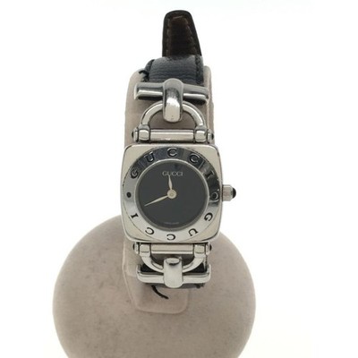 【稼動品】GUCCI レディース腕時計 6300L 黒 シルバー　新品ベルト Gucci Horsebit Black Women's Watch - 6300L for sale online | eBay
