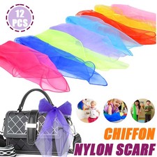 12 Stück Bunte Jongliertücher, Chiffontücher, Aktivitäten Zubehör Dekoration DHL