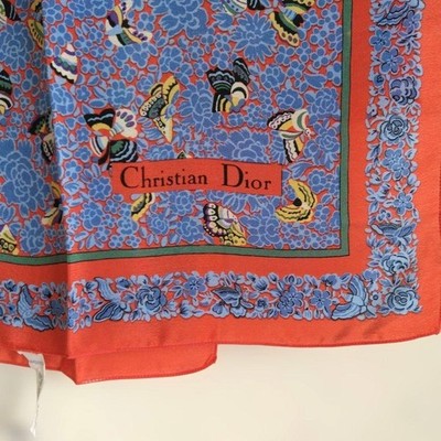 Christian Dior French-made silk scarf, 65cm x 65cm