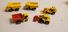 5 Matchbox Yellow Heavy Construction Vehicles Dumps Shovel Jacklift Dumper NIce
