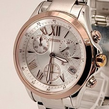 CITIZEN Eco-Drive H504-T021280 Solar White Women Watch Battery Replaced Japan