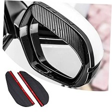 Pincuttee Mirror Rain Visor Eyebrow, Side Mirror Rain Guards, 2 Pack Black