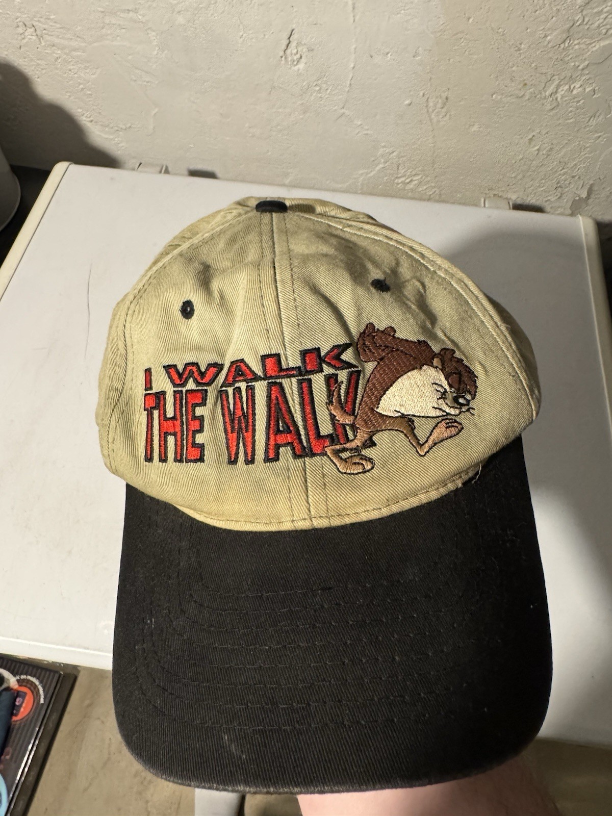 ULTRA RARE 1996 Looney Tunes Taz Tasmanian Devil Embroidered Snapback Cap Vintage