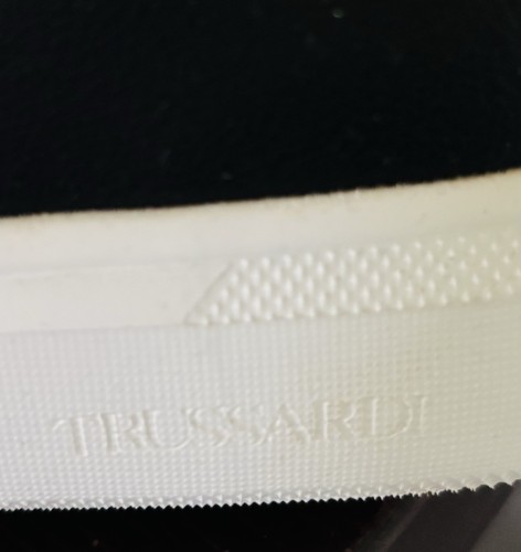 Coole Sneakers Schuhe TRUSSARDI Collection Uomo Schwarz Weiß Leder Gr. 44 Top! - Bild 2 von 5