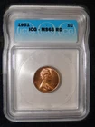 1951 LINCOLN WHEAT CENT ICG MS 66 RD
