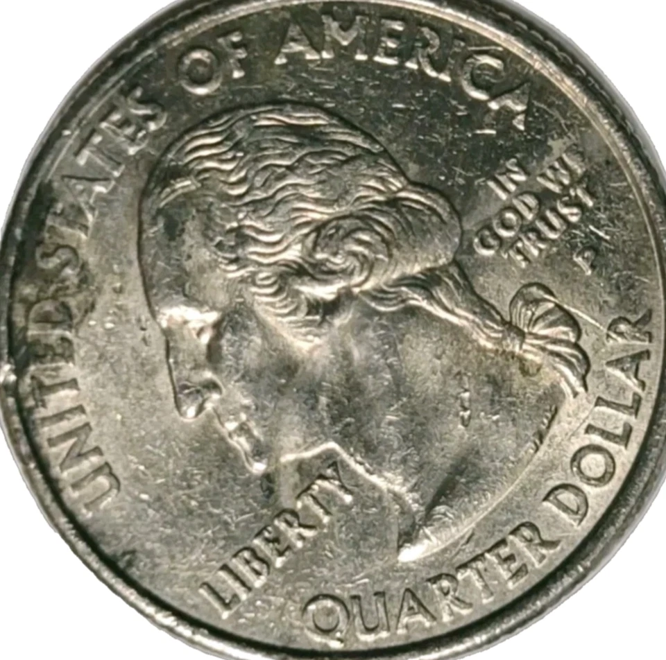 2001-P 25c Vermont 50 State Error Quarter Rare Errors Toning Colors OAK Like Art - Image 4 of 4