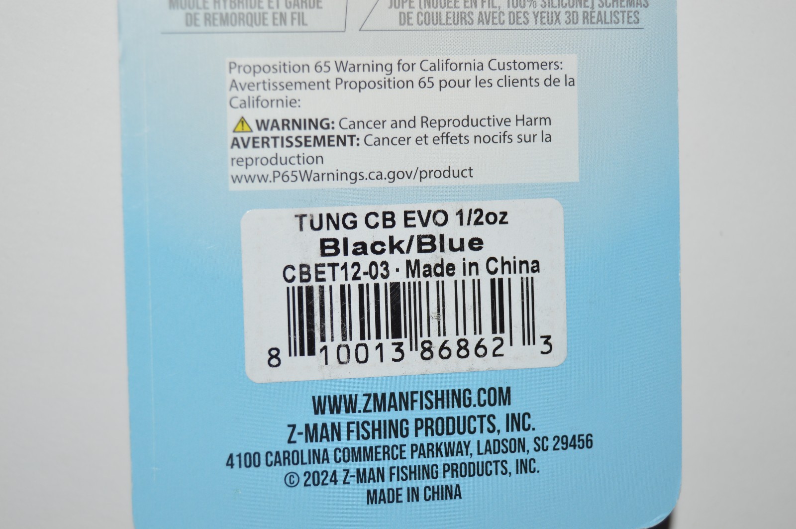 zman z-man tungsten chatterbait elite EVO 1/2oz black blue bass bladed jig - Image 4