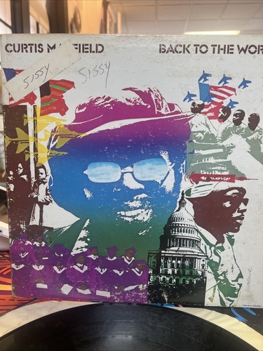 Curtis Mayfield Back To The World Gatefold Album 1973 Curtom LP VG+ - Picture 2 of 10