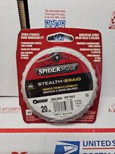 Spiderwire Stealth Braid Fishing Line 20 Pound 200 Yard Moss Green NEW USA Made