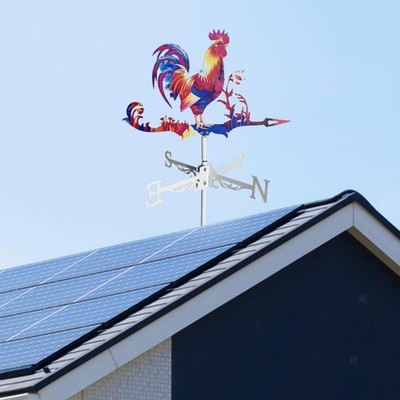 Wetterfahne aus Eisen, Hahn-Ornament für Hof, Garten, Bauernhaus