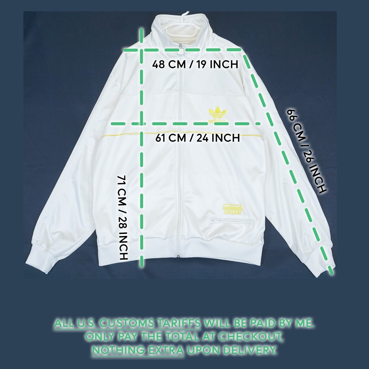 Adidas Originals Chile 62 White Full Zip 2007 Track Jacket Men's