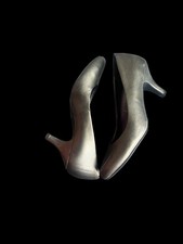   ETIENNE AIGNER metallic high heels with 3.5" heel height;  