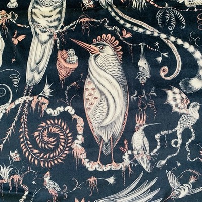 1,4 m Emma Shipley ~ Quetzal Velvet ~ anthrazit ~ Clarke & Clarke Gardinenstoff