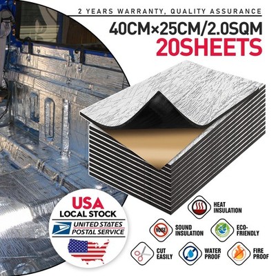 Sound Deadener Car Insulation Automotive Heat Shield Self-adhesive 2SQM-10MM