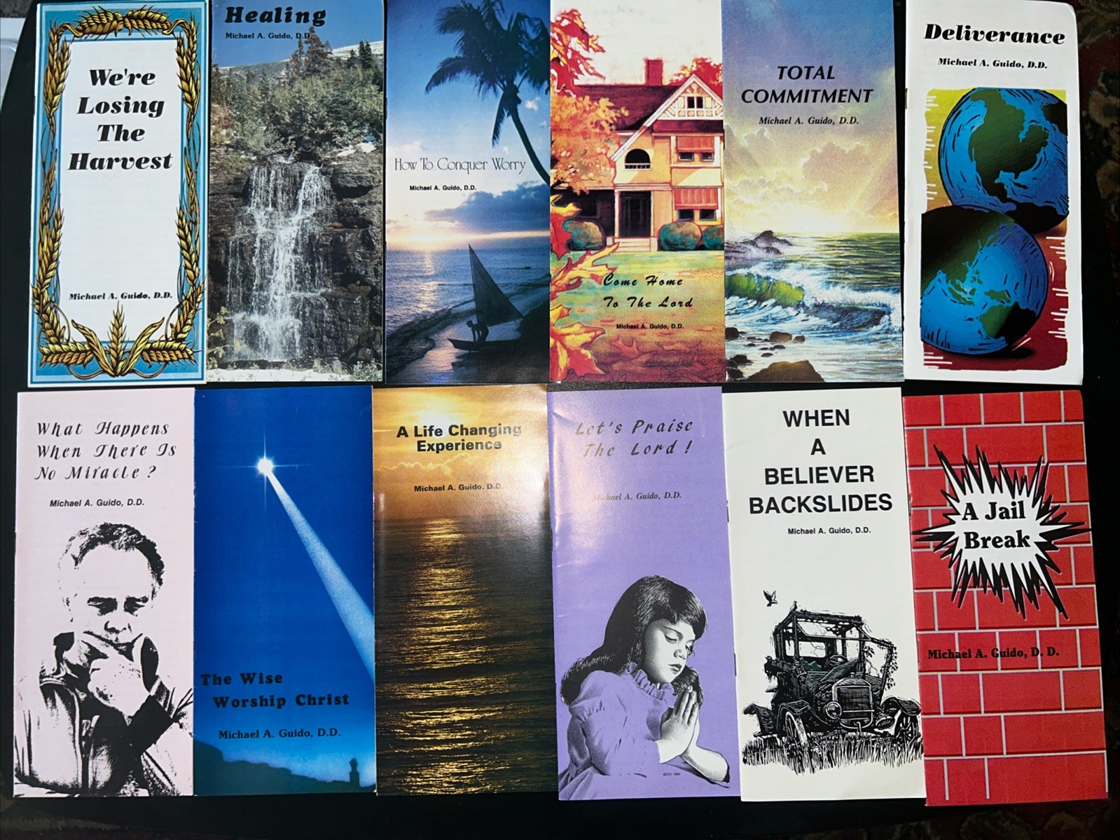 VTG 1990's Lot- 12 Guido Ministries  Inspirational Booklets Religious Pamphlets