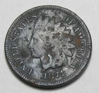 1871 INDIAN HEAD CENT VERY TOUGH COIN,NICE DETAILS,CORROSION!!!!(A4)