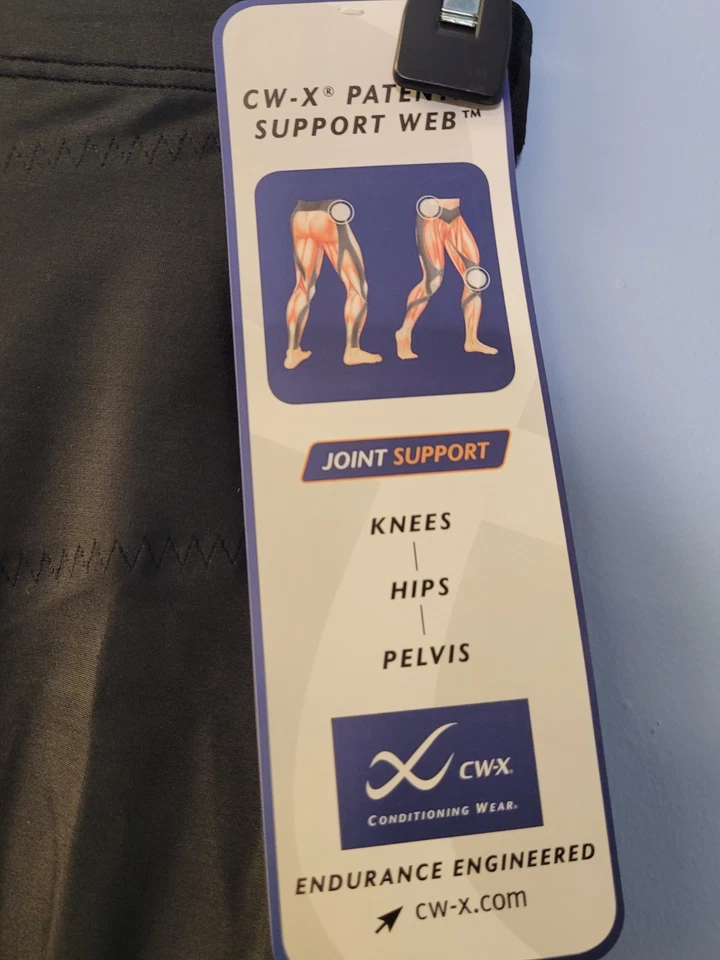 CW-X Stabilyx Joint Support Compression Tights (Black) Men's Workout L - 225809A - Image 2 of 4