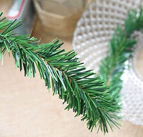 24 Pcs Christmas Garland Ties Artificial Pine Needles Santa’s Factory Green 