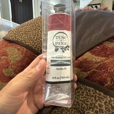 Tusc & Pine  Quinacridone Red Deep 5 Oz 150ml Artist Oil Color Paint NEW IN BOX!