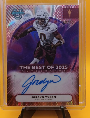 #ad 2025 Bowman Best U Jordyn Tyson Auto 75 Purple Lava Autograph Best Of ASU SSP $89.99