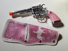 Leslie Henry Halco Diamond H Laramie Toy Pink Handle Pistol Girl Gun Holster A 