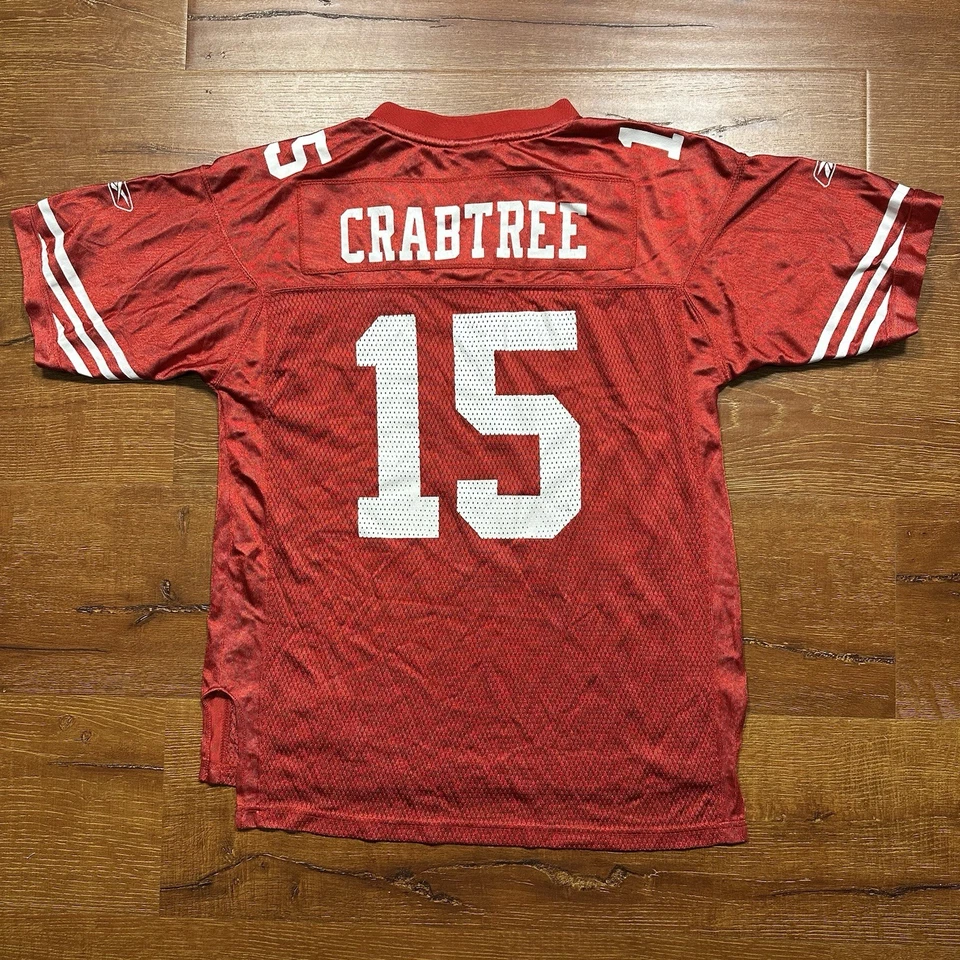 Camiseta de fútbol vintage Reebok San Francisco 49ers juvenil L Michael Crabtree #15 Foto 2 de 4
