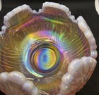 Fenton Empress Lotus Pink Opalescent Iridescent Rose Bowl - — photo 3