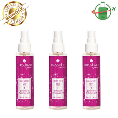 3x Messinian Spa Glamorous Mysterious Hair Body Mist Greek Oil 3x100ml