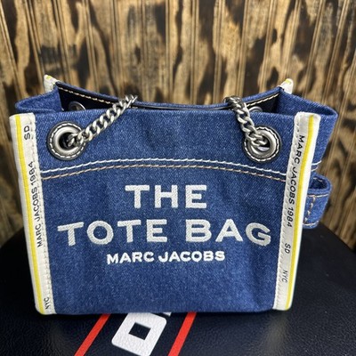 Marc Jacobs The Denim Chain Crossbody Tote Bag - Dark Wash 2F4HCR016H05
