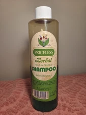 Priceless Herbal Vintage Shampoo Mild Gentle Hair Care Partial 12 Oz Bottle Bio
