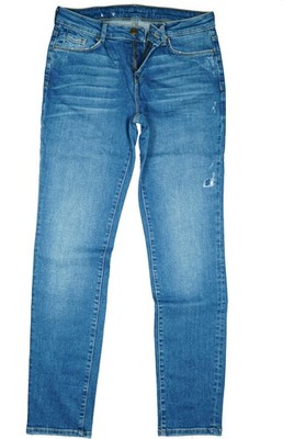 ESPRIT 38 L32 Jeans Hose Blau Damen Stretch Skinny mid Rise Slim used Look W29 M
