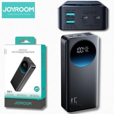 Powerbank 20000mAh 45W Schnellladegerät Batterie Ladegerät Für Handy Joyroom