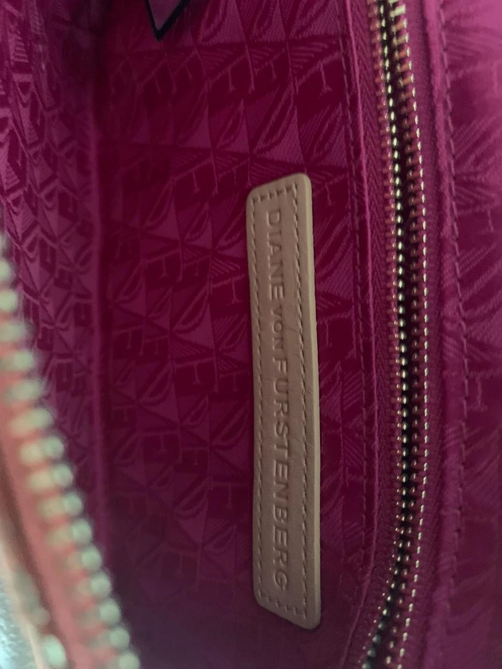 Diane Von Furstenberg Leather Wristlet, Orange/Snake - Image 4 of 4