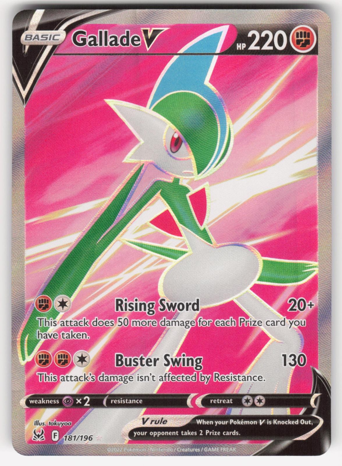 NM Gallade V 181/196 Lost Origin Ultra Rare Pokemon