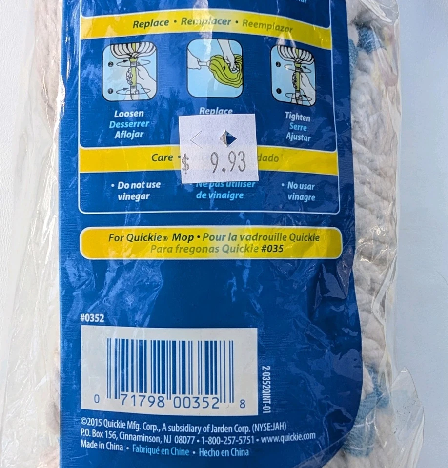 New! Five (5) Quickie Cotton Twist Mop Refills #0352 - 035 Series - Image 4 of 4