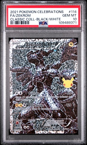 2021 Pokemon Zekrom 114/114 Celebrations Classic Collection PSA 10 109489371