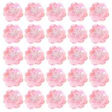50 Pcs Sequin Bead Flowers Patches, 0.8"/2cm Flowers Applique, Pink