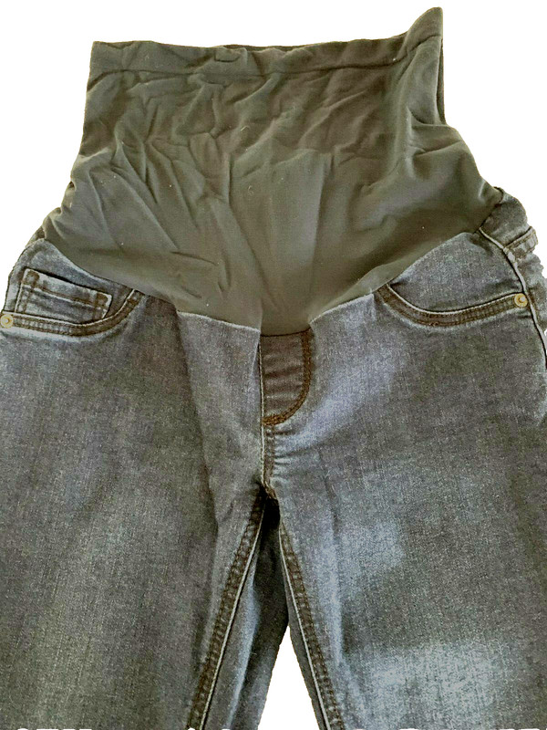 INDIGO BLUE Maternity Blue Denim Cotton Spandex Waist Jeans Pant Size Petite S