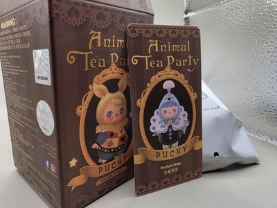 pop mart pucky animal tea party series peafowl baby