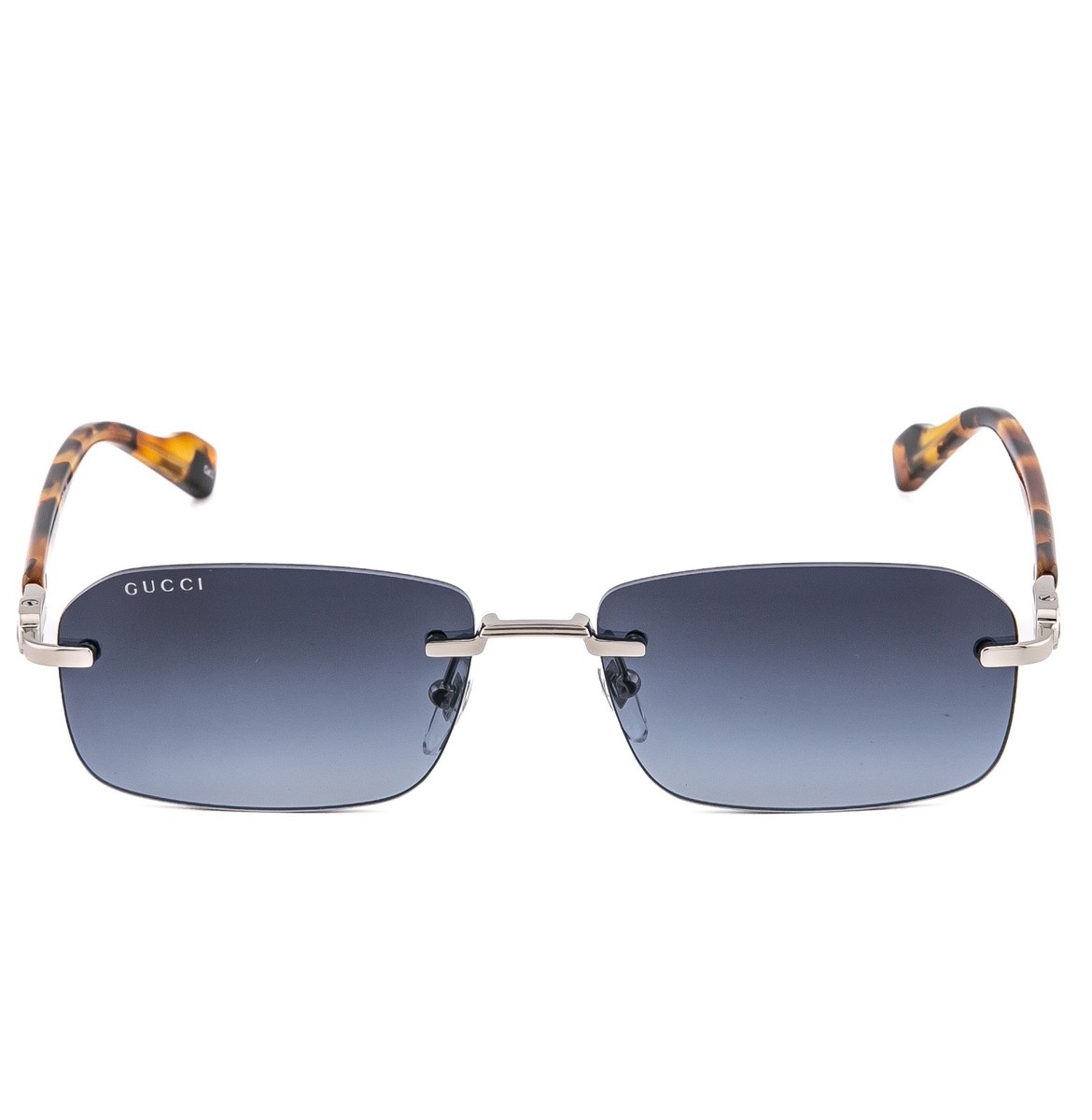 GUCCI GG1221S WEB Logo 1221 Blue Havana 007 Rimless Narrow Unisex