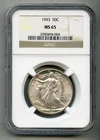 1943 Walking Liberty Silver Half Dollar NGC MS 65